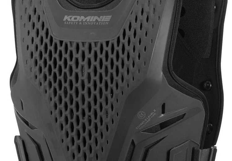 KOMINE SK-828 AIR THROUGH CE LEVEL2 BODY ARMOR FIT BLACK