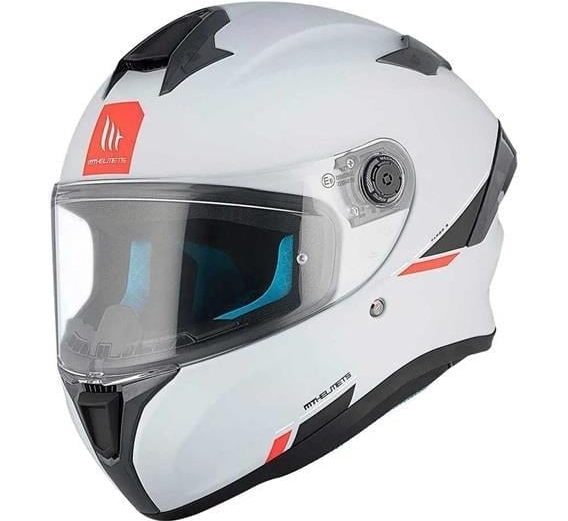 MT HELMET FF106B TARGO S SOLID A0 GLOSS PEARL WHITE