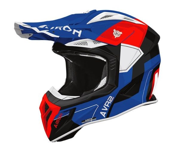 AIROH AVIATOR ACE 2 SHIELD BLUE/RED GLOSS